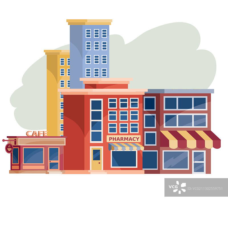 城市建筑城市景观纸浆商店图片素材