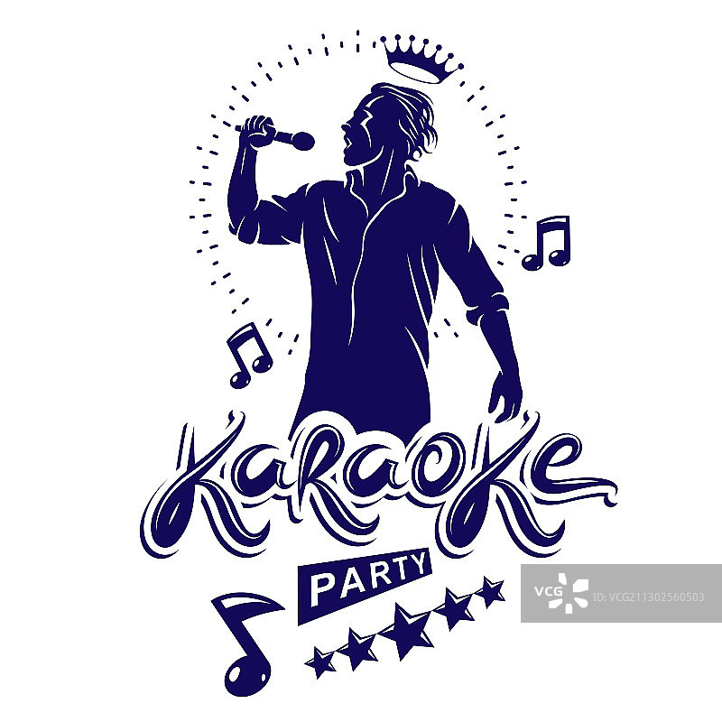 卡拉OK派对宣传单封面设计图片素材