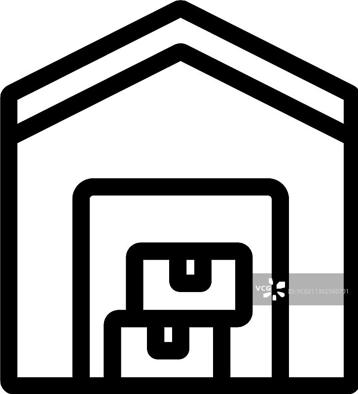 小型家用仓库机库图标图片素材