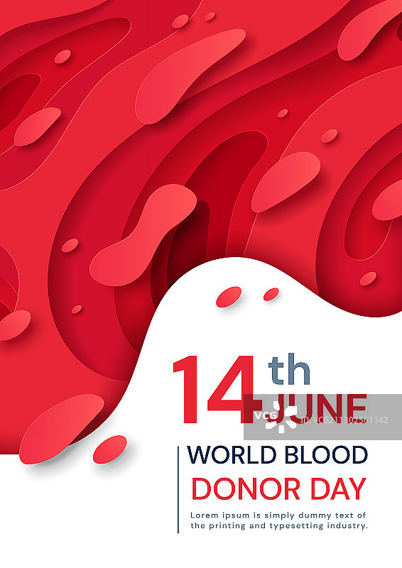 6月14日世界献血日红色海报设计图片素材