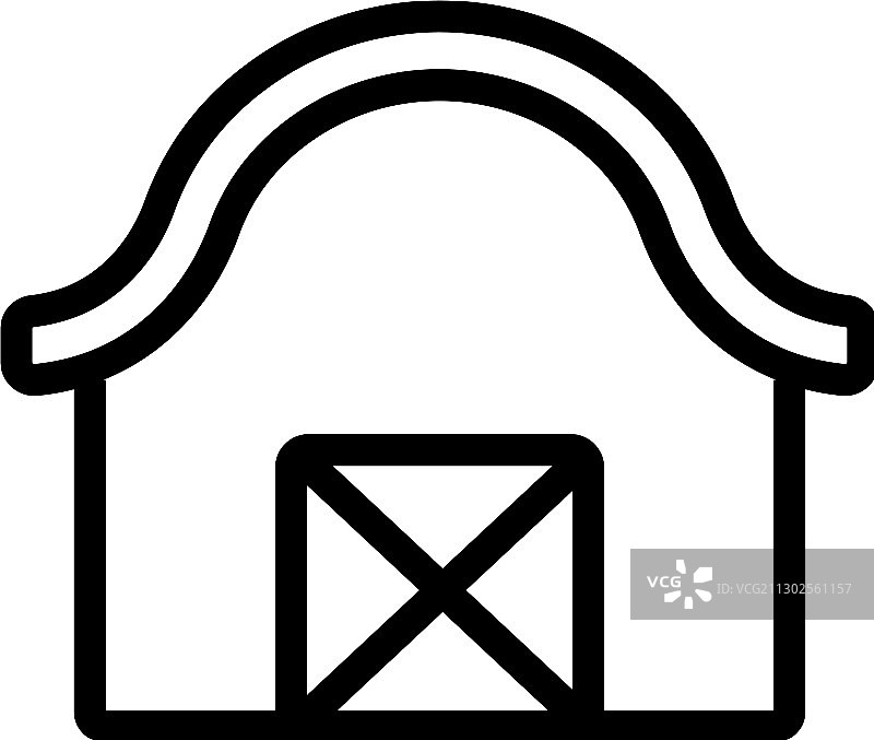 波浪形屋顶的棚屋图片素材