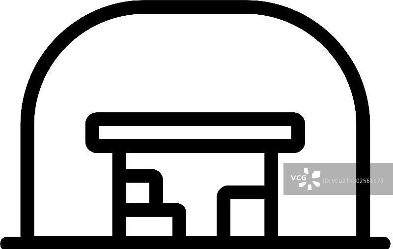 圆形机库图标轮廓图片素材