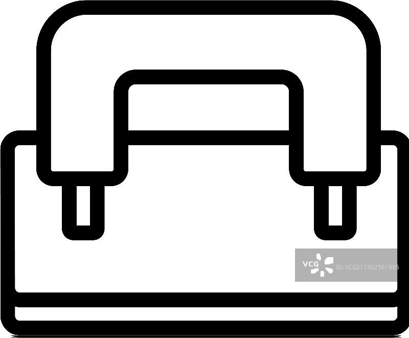 带支架的打孔器轮廓图标图片素材