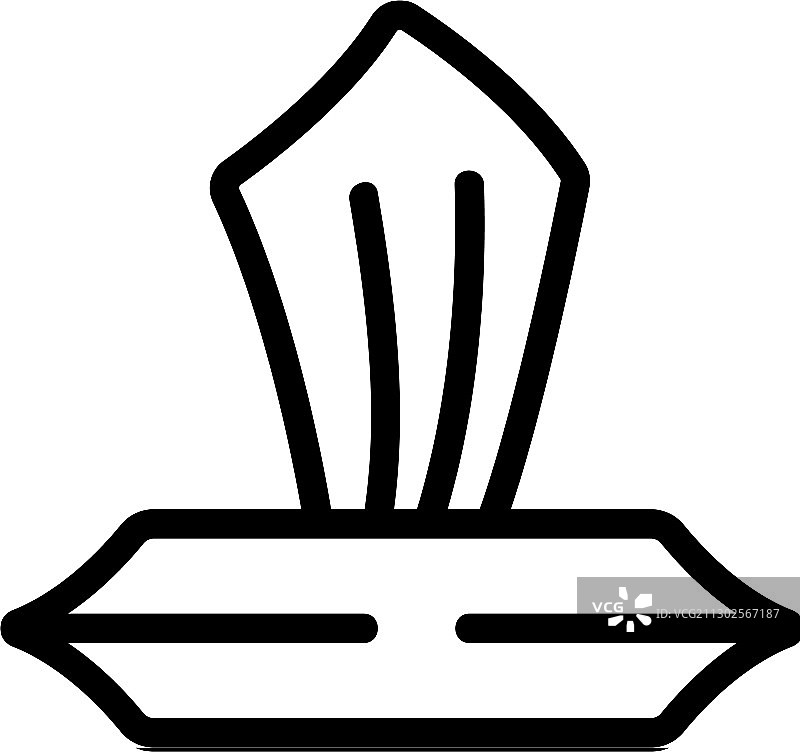 拉伸餐巾侧视图标包装图片素材