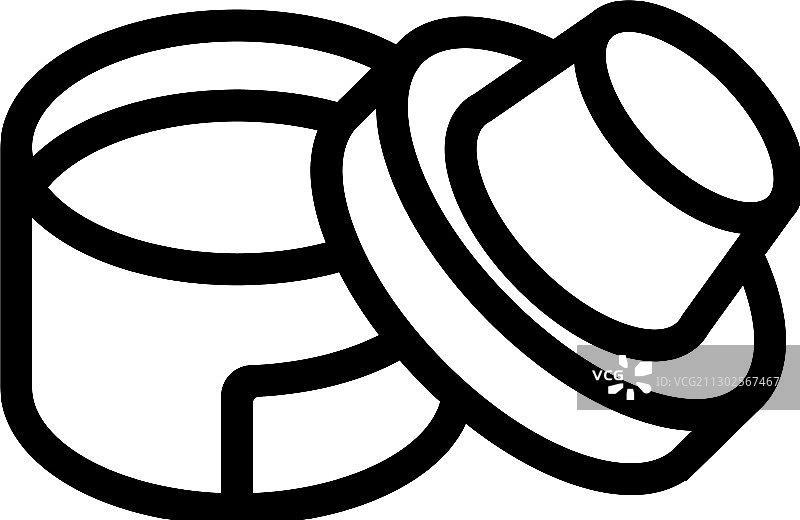 带海绵的鞋油图标轮廓图片素材