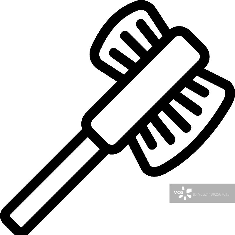 带手柄的双面鞋刷图标图片素材