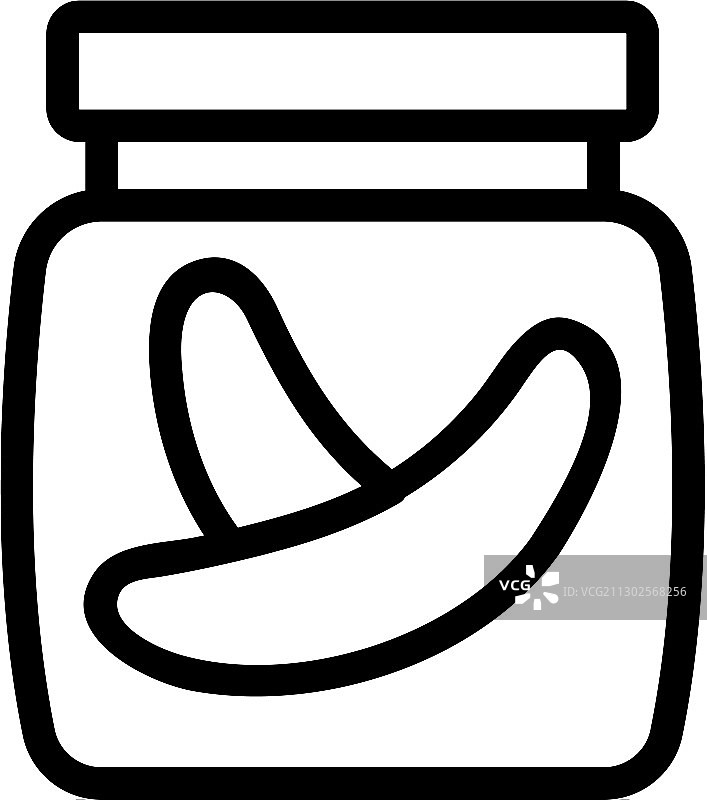 罐装黄瓜罐子轮廓图标图片素材