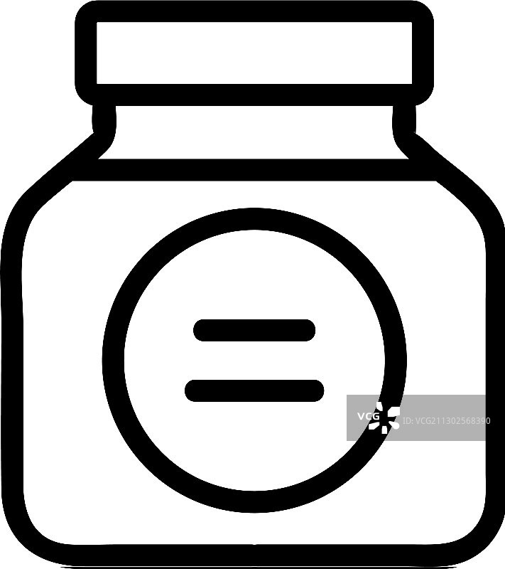 腌制果酱罐图标描边图片素材