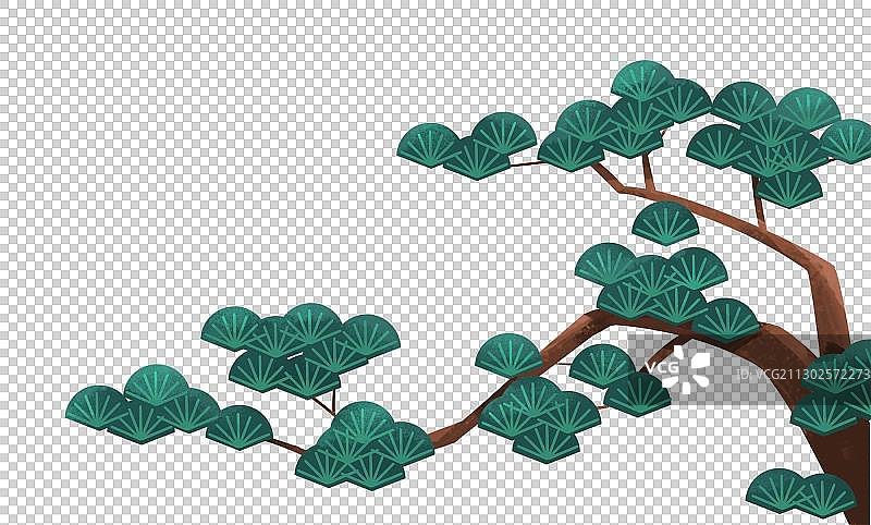 国潮风松树图片素材