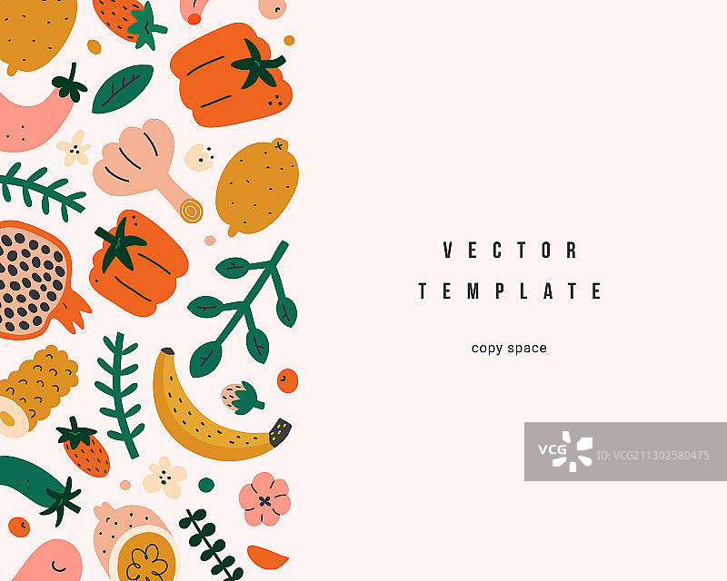 有机食品框架模板布局图片素材