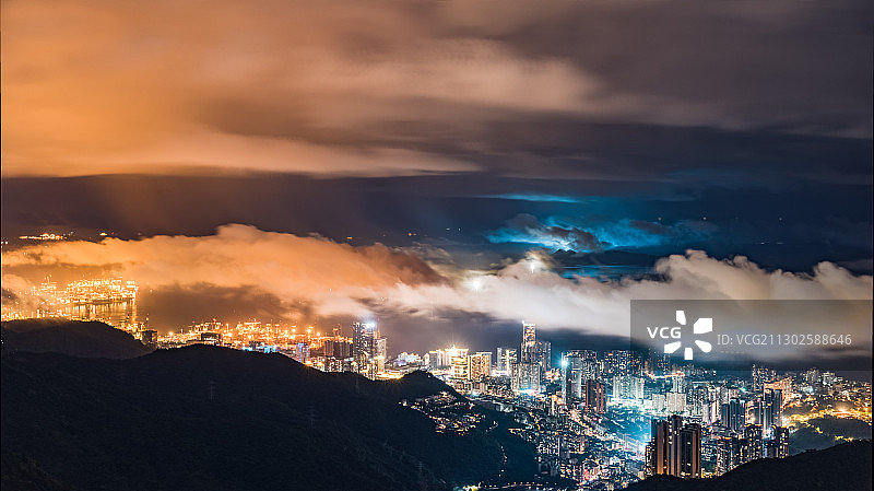 深圳盐田风云之梦幻色彩图片素材