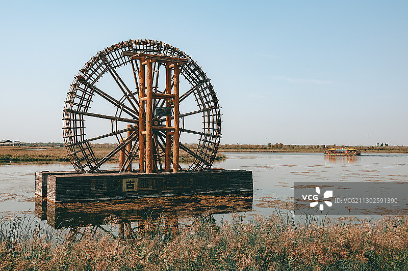 宁夏黄沙古渡国家湿地公园图片素材