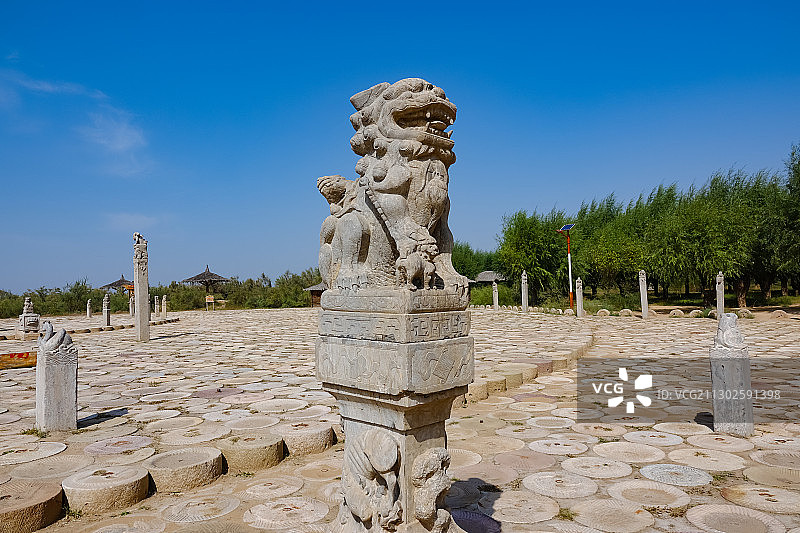 宁夏黄沙古渡国家湿地公园图片素材