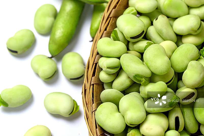剥好的蚕豆图片素材