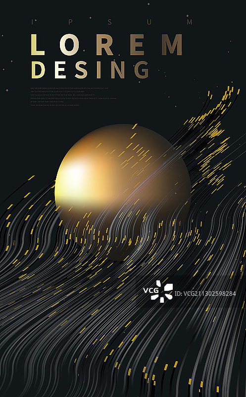 黑金高端商务抽象粒子线条矢量海报图片素材