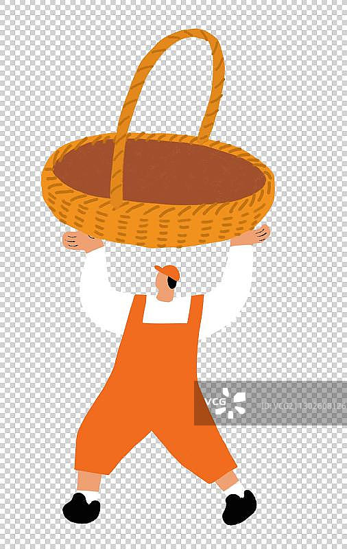 农业收获工作的农民图片素材