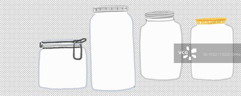 厨房用玻璃罐子密封罐图片素材