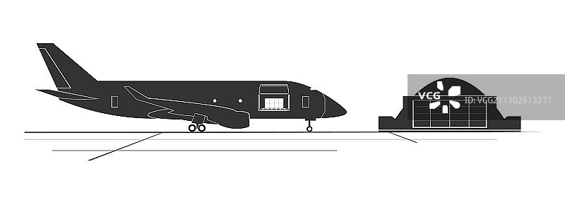 机场飞机货物装载图片素材