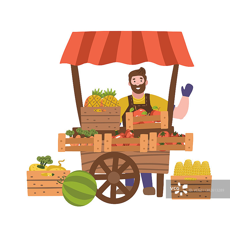 街头水果摊图片素材