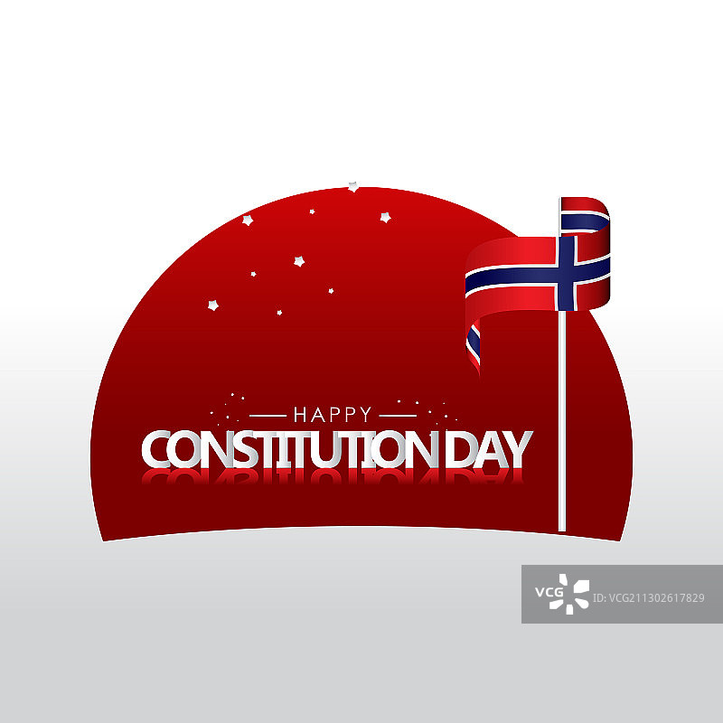 挪威国庆日主题素材，含彩带和旗帜图片素材