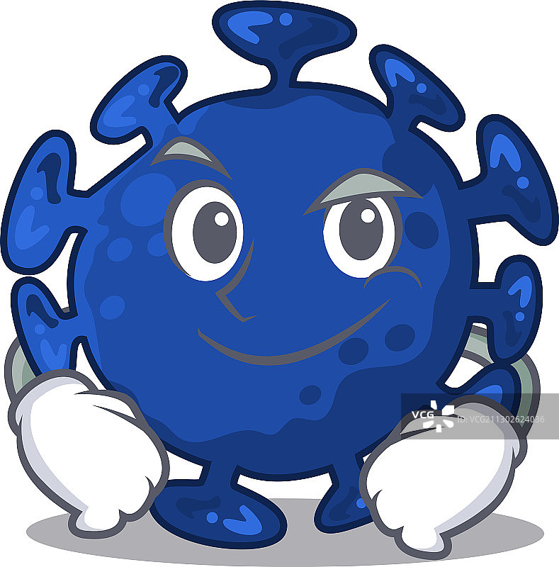 有自信姿态的链球菌吉祥物图片素材