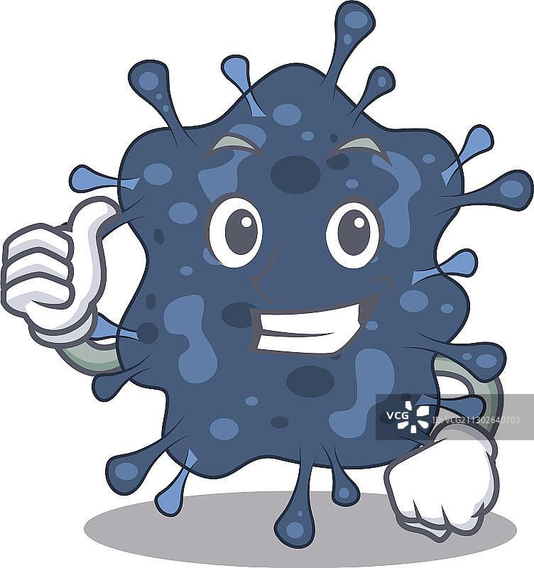 卡通奈瑟氏球菌做OK手势图片素材