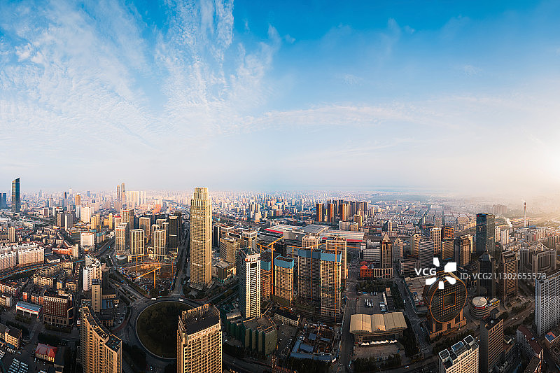 沈阳市沈河区市中心全景图图片素材
