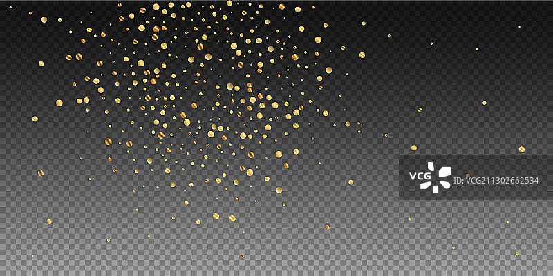 稀稀落落的金色五彩纸屑奢华闪闪发光的五彩纸屑sc图片素材