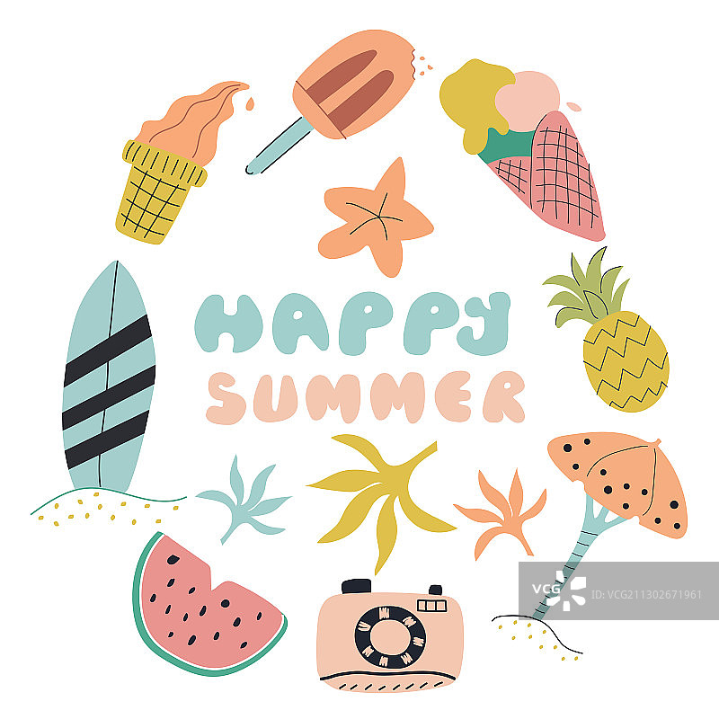 可爱的菠萝图片素材