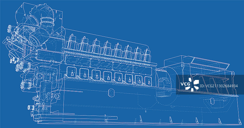 高压工业备用柴油发电机图片素材