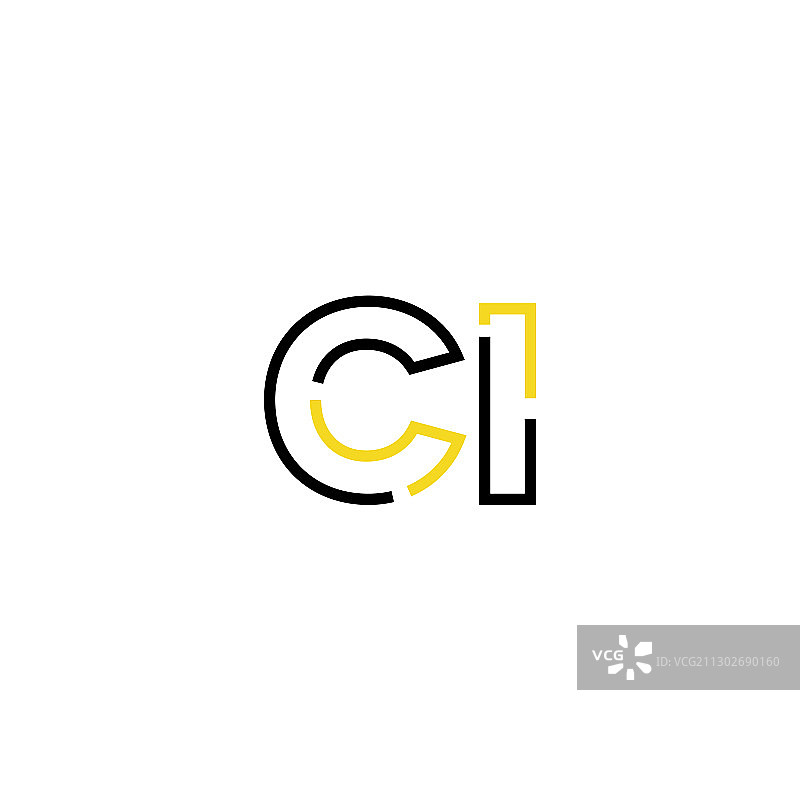 CI字母标志图标设计模板元素图片素材