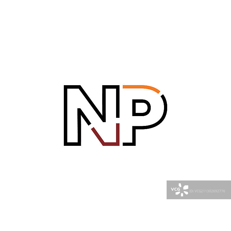 NP字母标志图标设计模板元素图片素材