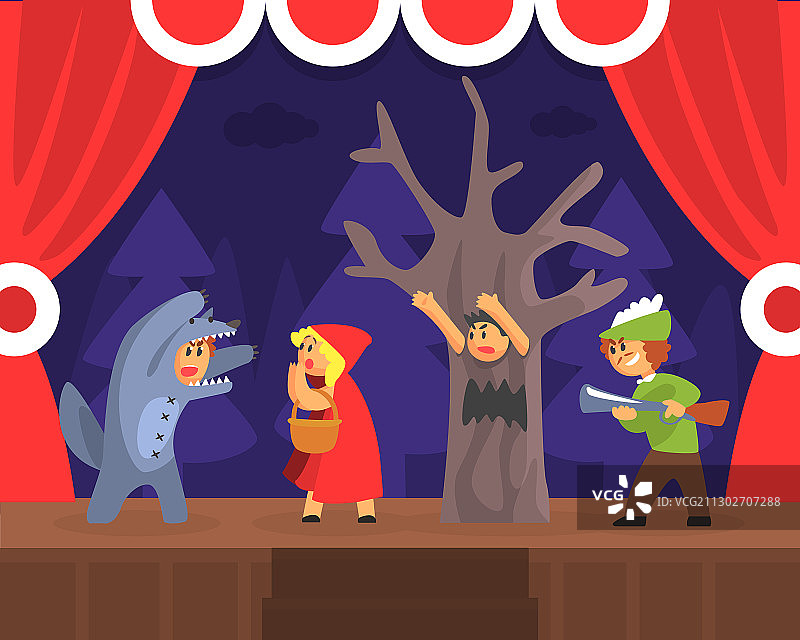 儿童戏剧表演：儿童演员图片素材