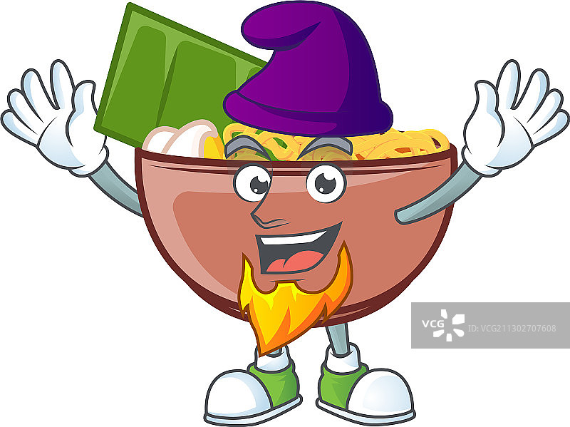 可爱的精灵碗面吉祥物卡通形象图片素材