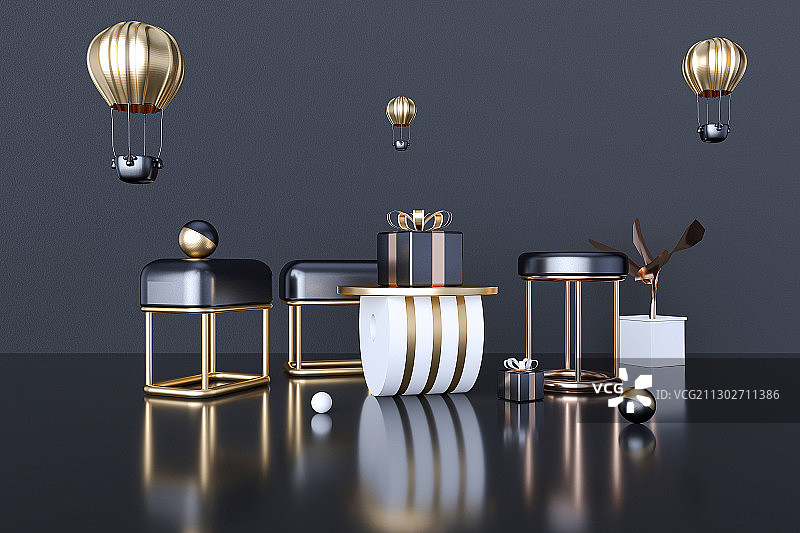 3D电商促销空间背景图片素材