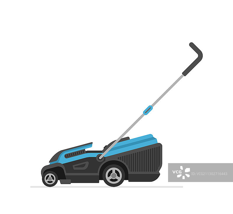 蓝色割草机图片素材