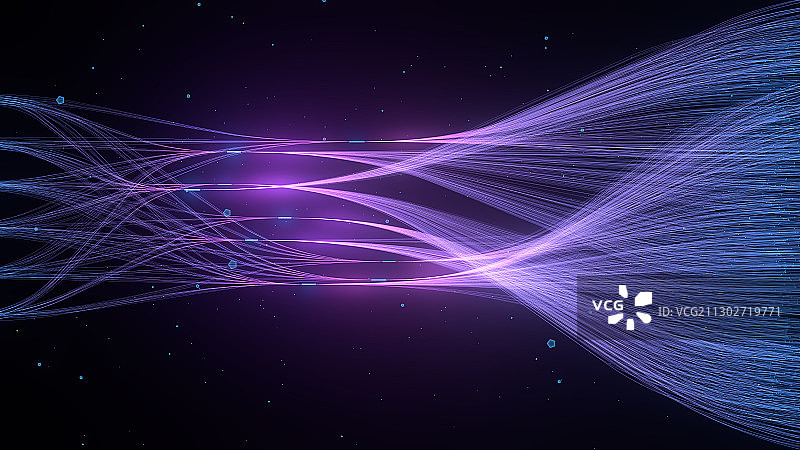三维渲染的链接状粒子线条图片素材