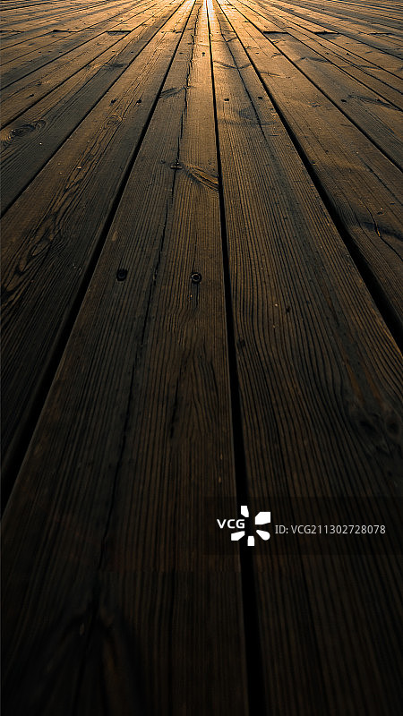 木桥日落的光图片素材