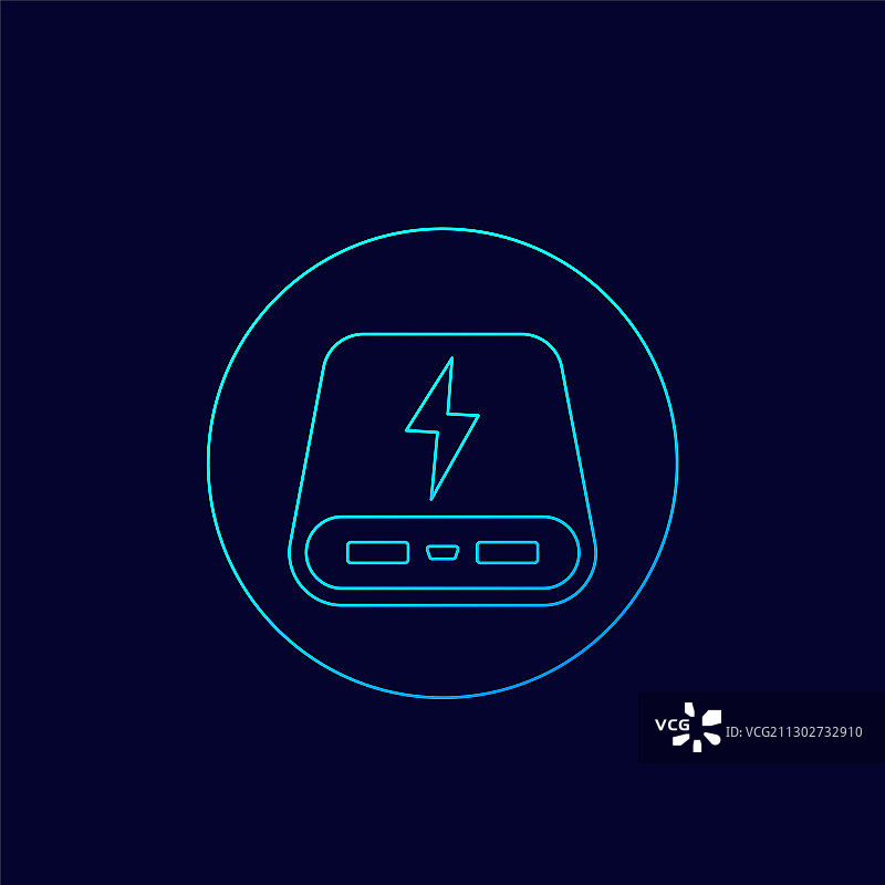 充电宝线性图标图片素材