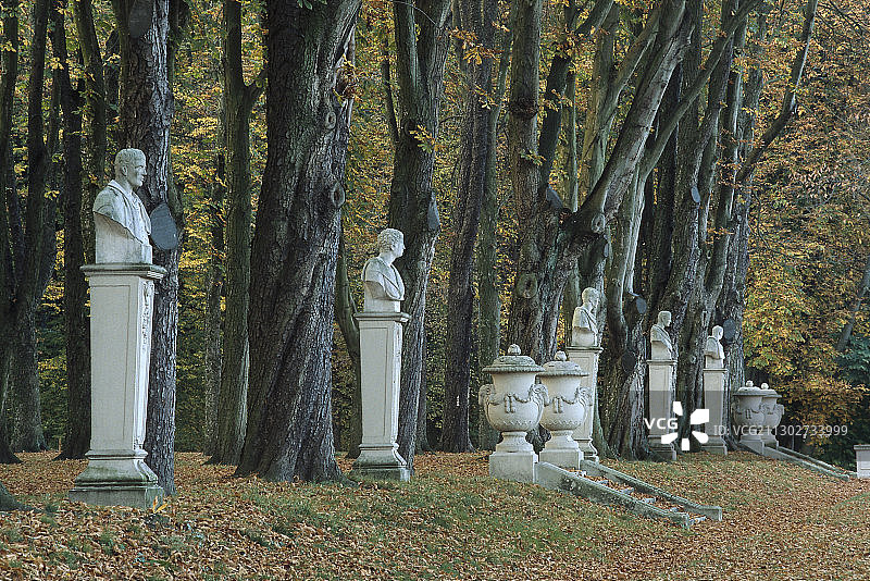 德国北莱茵-威斯特法伦州明斯特兰诺德基兴宫的花园图片素材