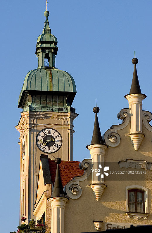 圣灵教堂，德国巴伐利亚慕尼黑维克图阿里安市场图片素材