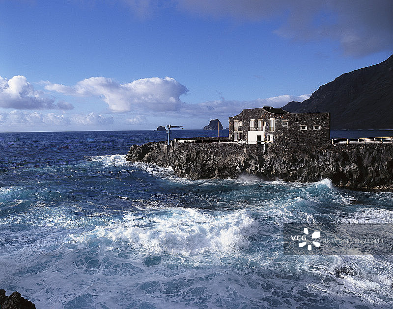 西班牙蓬塔格兰德酒店：世界上最小的酒店图片素材