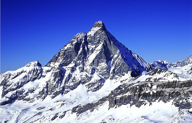 马特洪峰，瓦莱州阿尔卑斯山，瑞士，欧洲图片素材
