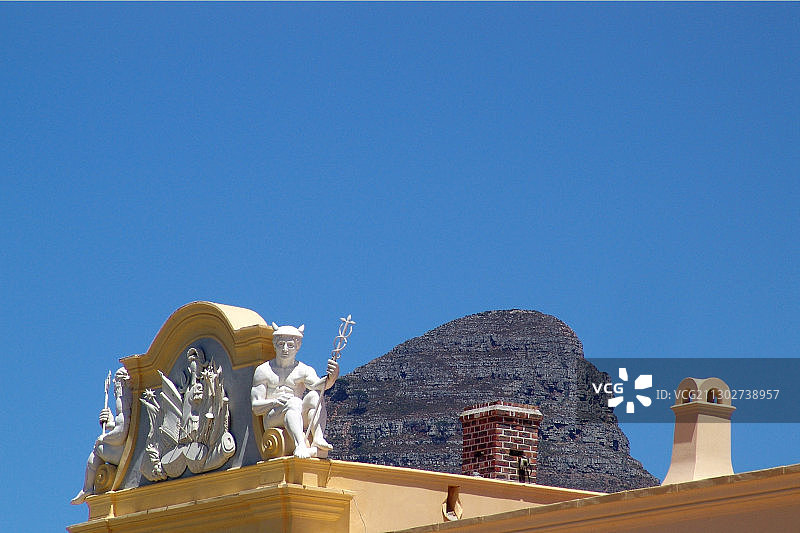 好望堡和狮头峰细节，南非开普敦图片素材