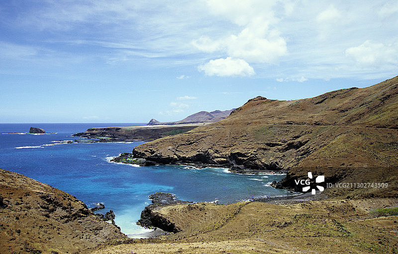 南太平洋法属波利尼西亚乌阿胡卡岛海岸风光图片素材