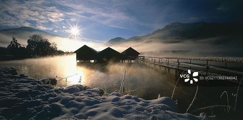 德国上巴伐利亚科赫尔湖风光图片素材