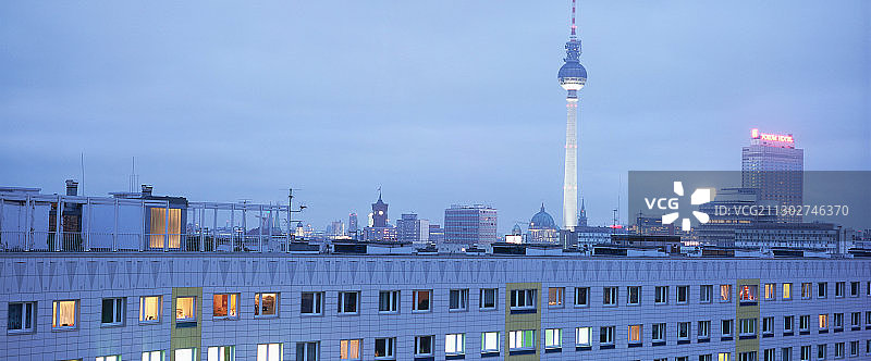 眺望德国柏林亚历山大广场图片素材