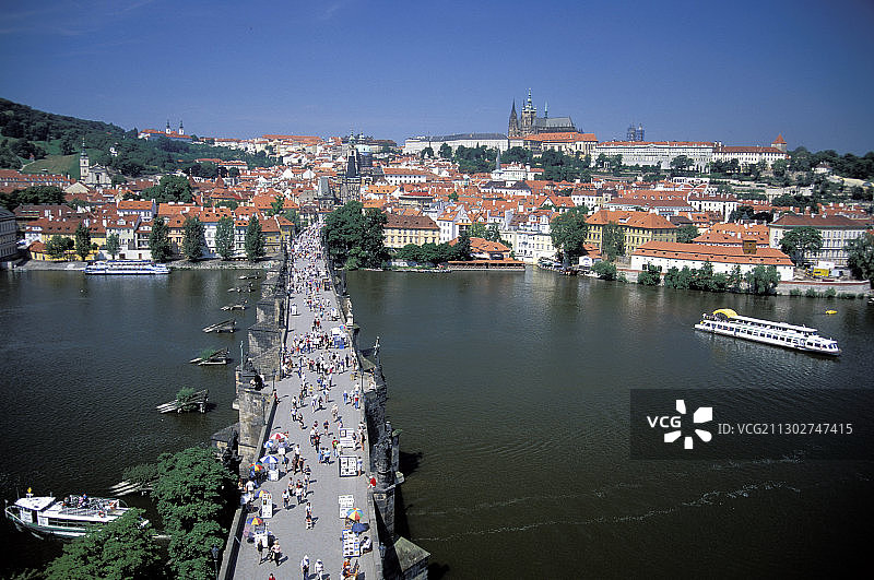 捷克布拉格伏尔塔瓦河图片素材