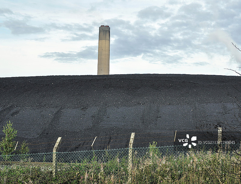 发电站的煤炭堆图片素材