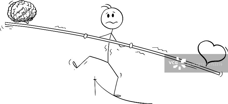 卡通走钢丝的人或商人图片素材